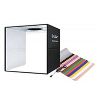 PULUZ PU5027b 25cm摺疊環形燈簡易攝影棚 | 3色色溫切換 | 亮度調節 | 全景/俯視拍攝 | 12種背景顏色