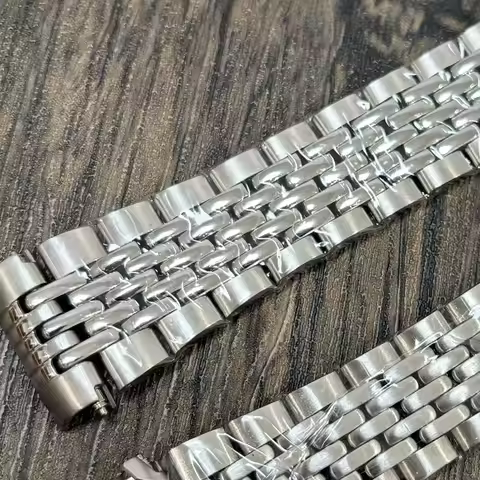Watch Parts 22mm Width Stainless Steel Rice Bead Style Watchband Suitable For SKX007/SKX009/SKX173 W