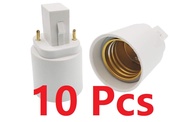 PLC G24 Male to E27 Female Socket Base Light Bulb Halogen Downlight Holder Converter Bulb Adapter Ho