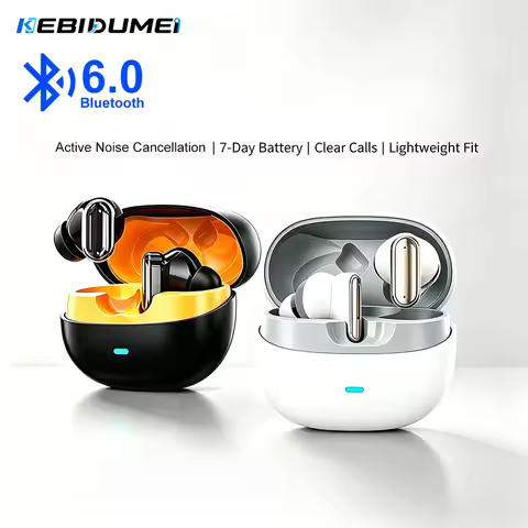 KEBIDUMEI Bluetooth 6.0 In-Ear Earbuds True Wireless Earphones HiFi Stereo Sound Headphones Sports N