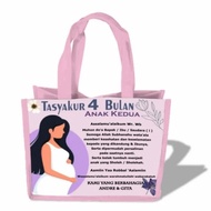 Tas Souvernir 4/7 Bulanan Custom Goodie Bag Nama &amp; Foto Free Desain-