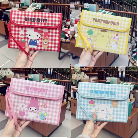 hello kitty cute my melody kuromi sanrio cartoon hand account account passport large capacity storag