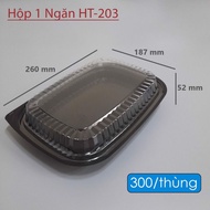 50 HỘP NHỰA ĐẾ ĐEN HT203 1 ngăn to