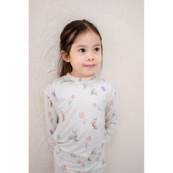 Coastberry Tulip Bunnies Bamboo Pyjamas Long Sleeve 2 Piece Set + (Kids Hypoallergenic Pyjamas)