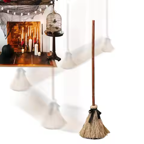 Halloween Moving Witch Broom Animated Witch Broom With Motion Sensor Scary Sounds Animated Broom Hau