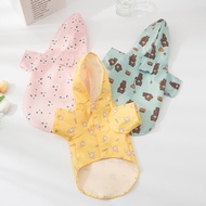 Summer Source Factory Pet Teddy Dog Clothes Summer Cat Waterproof Clothes Dog Cute Cartoon Raincoat 