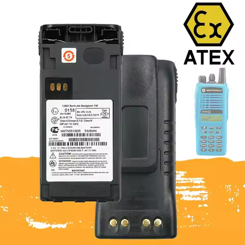 2200mAh NNTN5510DR ATEX Li-ion Battery Compatible with Motorola GP329EX GP339EX PTX760EX GP680 GP340