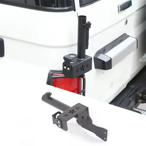 Left Tailgate Flagpole Antenna Mount Bracket Rear Door Flagpole Mount Base For Toyota Land Cruiser L