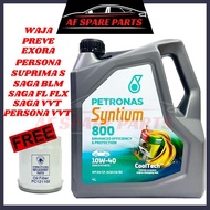 Petronas Syntium 800 Engine Oil 10w-40 10w40 Free Oil Filter Proton Minyak Hitam,Enjin Oil,Minyak Enjin Semi Synthetic
