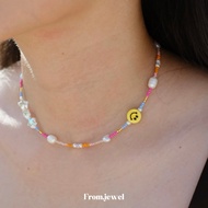 Fromjewelry | Smiley Necklace | Beads Necklace | Pearl necklace