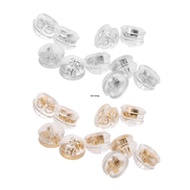 MG 18K Gold Back Pads Mushroom 10 Pcs Earring Backs Replacement for Earring Studs