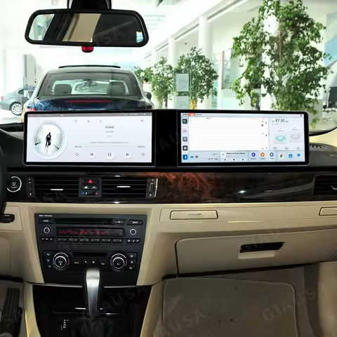 A 24.6" Car Radio Dual Screen For BMW 3 Series E90 E91 E92 E93 2005-2012 Android Auto Carplay GPS Na