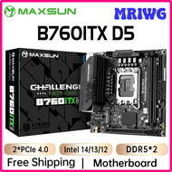 MRIWG MAXSUN B760ITX เมนบอร์ดเกม D5สนับสนุน Intel 14 13 12th เจเนอเรชั่น CPU DDR5 M.2 PCIEX16ส่วนประ