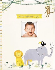 C.R. Gibson B248-22583 Baby Book with Gift Box, Wild About You" Zoo Animal, 8.75'' W x 11.25'' H