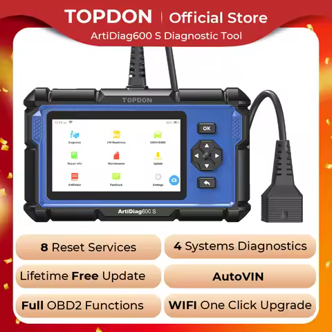 TOPDON ArtiDiag600S OBD2 Scanner Automotive Diagnostic Tool Code Reader Oil/BMS/ABS/SAS/EPB/DPF/TPMS