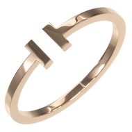 【日本直送】蒂芙尼 手鍊 T Square 內周約 16.3cm 18K 玫瑰金 約 28g TIFFANY&Co.【二手】A 級