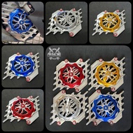 Water tank cover + radiator fan model PN full aluminum cnc 3D to fit 2val/4val cars (free salaya lon