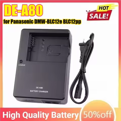 DE-A80 Charger for Panasonic DMW-BLC12e BLC12pp Battery DMC-GH2S G5 G6 G7 GX8 G85 G80 FZ200 FZ300 FZ