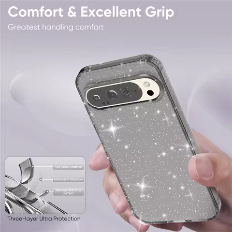 For Google 10Pro /9A/8Pro Series Transparent Phone Cases 9ProXL Fashionable Flash Design Protective 