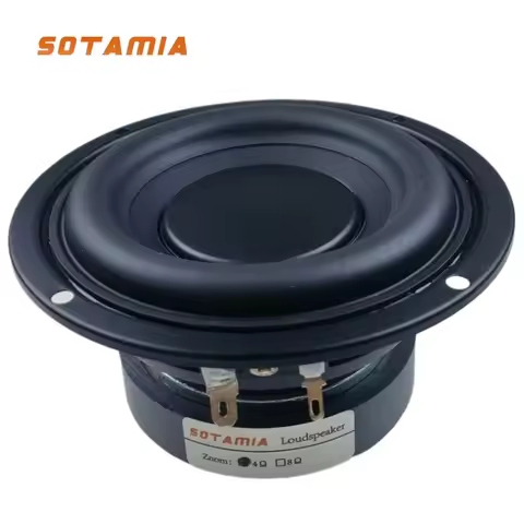 SOTAMIA 1Pcs 4.5 Inch Woofer Audio Speaker 4Ohm 30W Low Frequency Hifi Music Home Theater Bass DIY B
