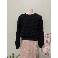 Japanese women's sweater with loose form, beautiful quality, black, size m a84