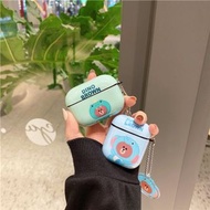 6030 LINE BROWN 熊大布朗熊蘋果APPLE AIRPODS PRO 第一二三代無線藍牙耳機防摔硅膠保護套