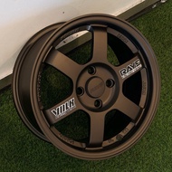 [1SET] TE37 14”15" 16" 17" 4H100/114.3, 5H113 ET38/ET40 GLOSSY BLACK,  SMOKY BRONZE, WHITE, GLOSSY G