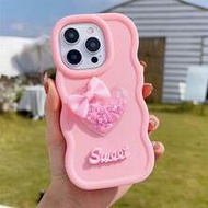 2025 เคสโทรศัพท์ซิลิโคนดีไซน์โบว์น่ารัก, หัวใจ, กลิตเตอร์, ดาว เข้ากันได้กับ Samsung Galaxy S25, S24