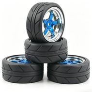 6030S-6081/6087 RC Rubber Tires 64MM & Plastic Wheel Rims sets For 1:10 HSP HPI Wltoys SAKURA D3 D4 