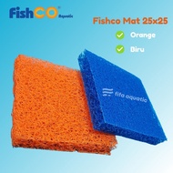 Japmat 25x25 Fishco Mat orange / koi pond aquarium filterbiru