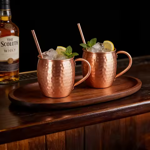 350ML 12oz 100% Copper Moscow Mule Mug Durable Coppery Beer Mug Coffee Mug Milk Cup Pure Copper Cock