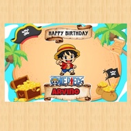 ONE PIECE banner, children's birthday banner, ONE PIECE background, custom children's birthday backd