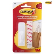 3M COMMAND 17503ANZ square wall hook, 1.8 kg, 1 piece/blister