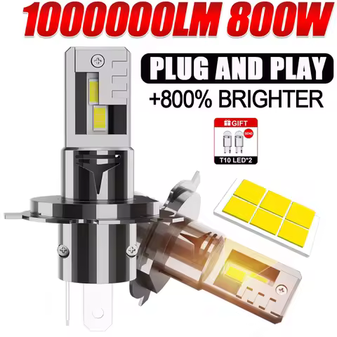 H4 H7 LED Headlight Bulbs CANBUS Super Power Lamp 1000000LM Super Bright Car Lights 6000K Turbo Auto