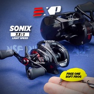 [MSF] EXP Sonix BC Reel | SN151LS Baitcasting SW Casting Left Hand Fishing Reel Max Drag 8kg 195g