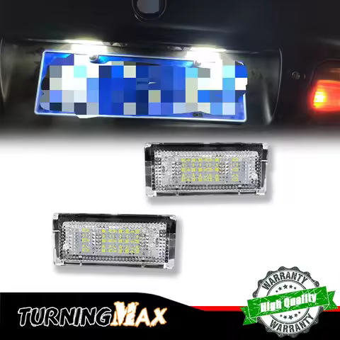 6000K White LED Car License Plate Number Lights Assembly For BMW E46 4D Sedan/5D Touring 3 Series Se
