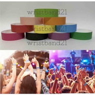 100pcs Waterproof Wristband synthetic paper disposable plain colors , event access, swimming pool