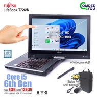 โน๊ตบุ๊ค Fujitsu Lifebook T726/N-Core i5 Gen6 / RAM 4-8GB / SSD 128GB / 12.5”TouchSceen / USB3.0 / H