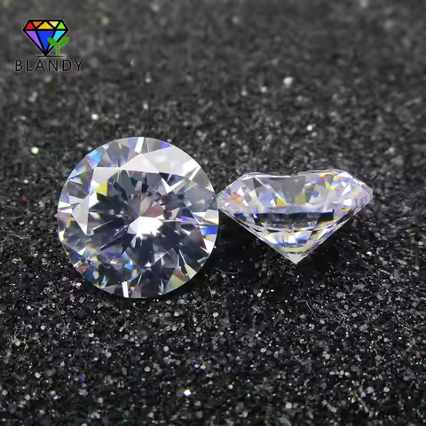 5A Quality White CZ 1.0mm 1.5mm 2.0mm (0.7~2.25mm) Round Brilliant Cut Cubic Zirconia Stone Loose Sy