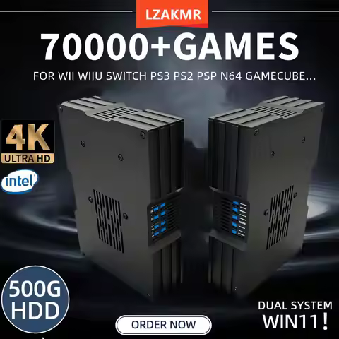 Super Game Console X King 8G Ram 500G SSD Batocera and Win11 Play on TV 3865U 70000+Games For Wii PS
