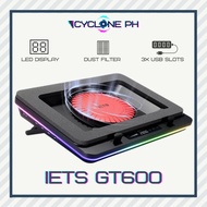 [Cyclone PH] IETS GT600 Cooling Pad for 14-19 inch Laptop Cooler Fan With RGB Lights | GT626