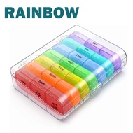 ALX Malaysia Weekly Pill Organizer 7 Day 3 Times A Day Medication Box Large Supplement Vitamin Fish 