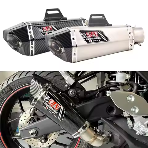 Universal 51mm Motorcycle Exhaust With DB Killer Sticker Muffler For Z900 Z400 Ninja400 300 ZX6R GSX