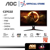 AOC C27G2Z 27" CURVED GAMING MONITOR ( 27" VA FHD / 0.5MS / 240Hz AMD FREESYNC / HD MI + DP )