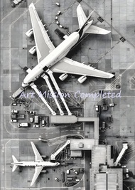 Black White Airbus A380 Aviation Poster Canvas Print Modern Wall Art for Living Room Home Decor Gift