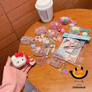 For AK-PODS6MAX Earphone Case Colorful gradient DIY personality cat bow flowers