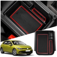 Ruiya GTI MK8 Center Console Organizer for VW Golf R Accessories ABS Material Armrest Glove Tray Com