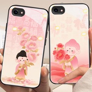 Lucky Casing for vivo y81,y85,y91,y93,y97,y95,x20,x23,x50,x70,x80,x90/pro,x100 tempered glass case (