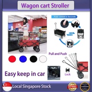 Stroller Trolley Wagon Upgraded Version Folding Picnic stroller foldable trolley easy carry around -SG READY STOCK