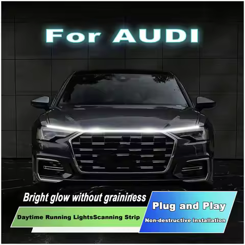 For AUDIQ5 Q7 Q8 SQ6 e-tron Newly upgrade LED Daytime Running Light Scan Starting Car Hood DRL Guide